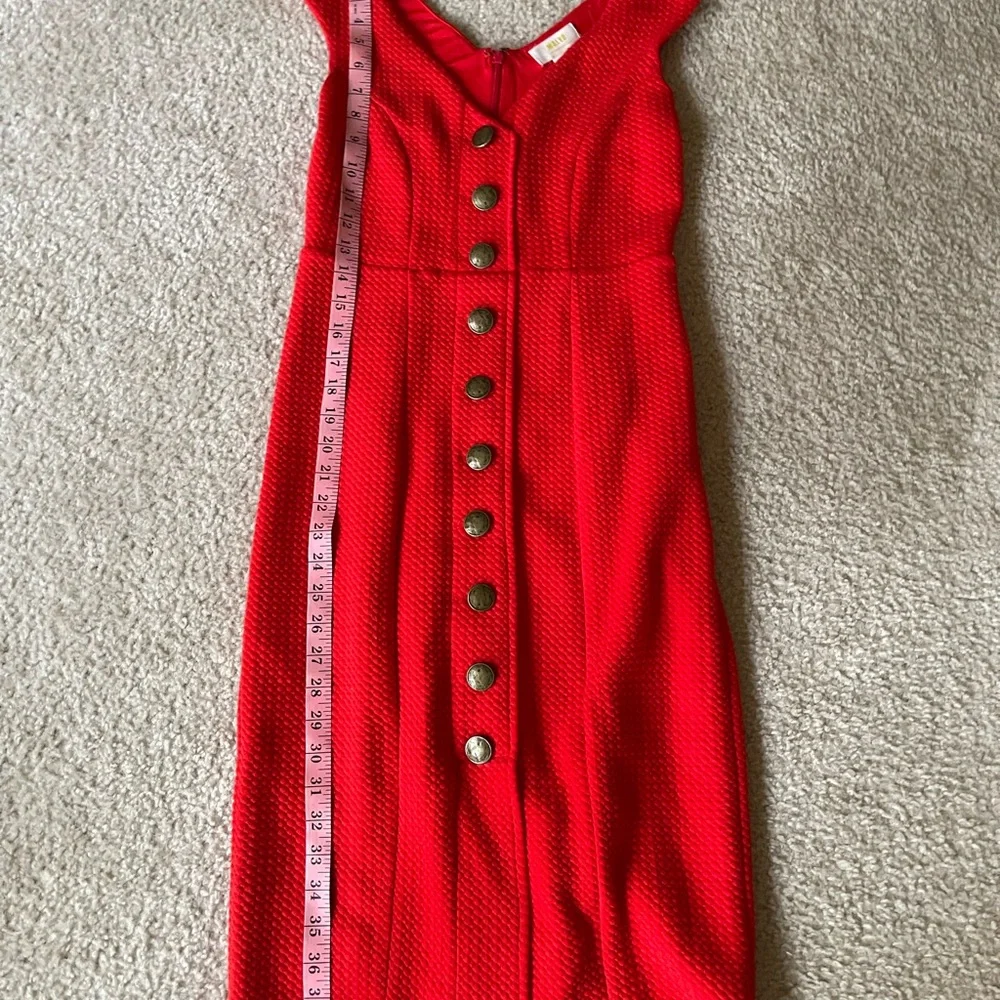 Maeve Red Button-Front Midi Dress size XS